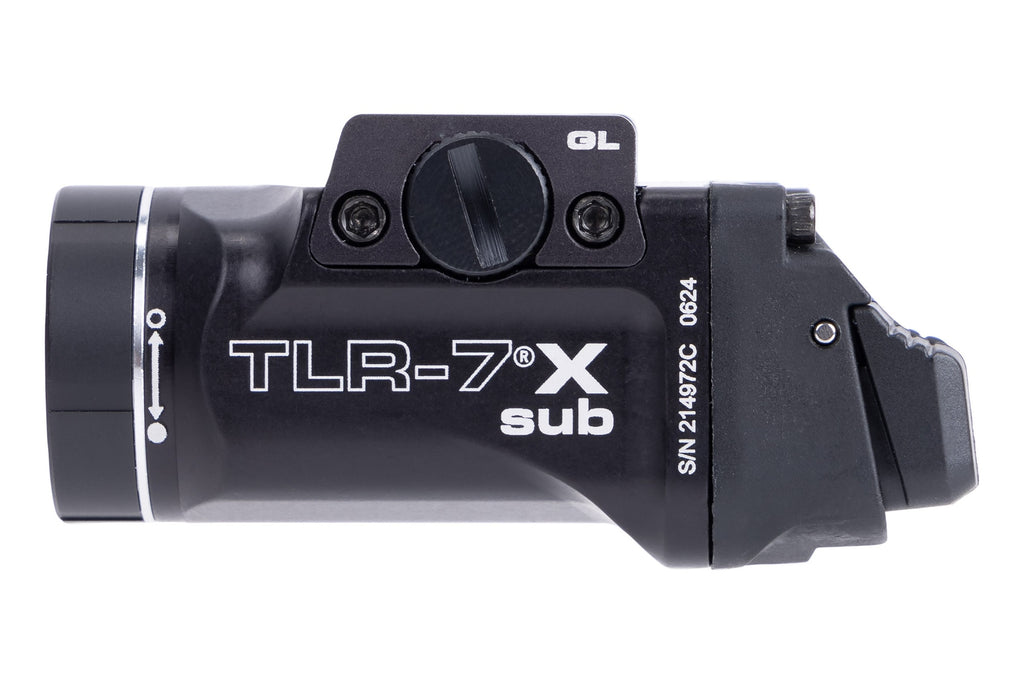 Streamlight TLR-7 X Sub Multi-Fuel Ultra Compact Pistol Light - fits GLOCK 43X MOS/48 MOS - 500 Lumens - CR123A - Black